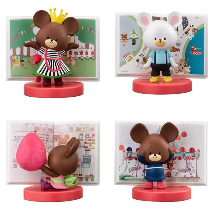 Kumagakure Bear School Capsule Figure Complete Set of 4 Gashapon Japan