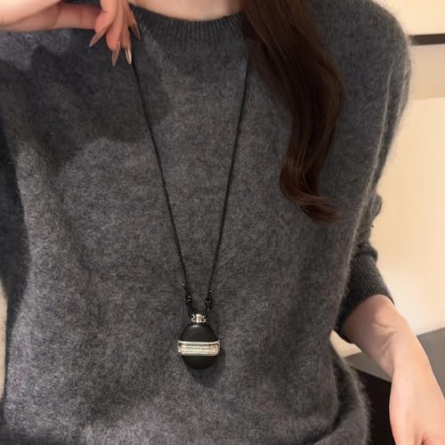 Collar de matraz artesanal de madera con cadena ajustable ligera 6