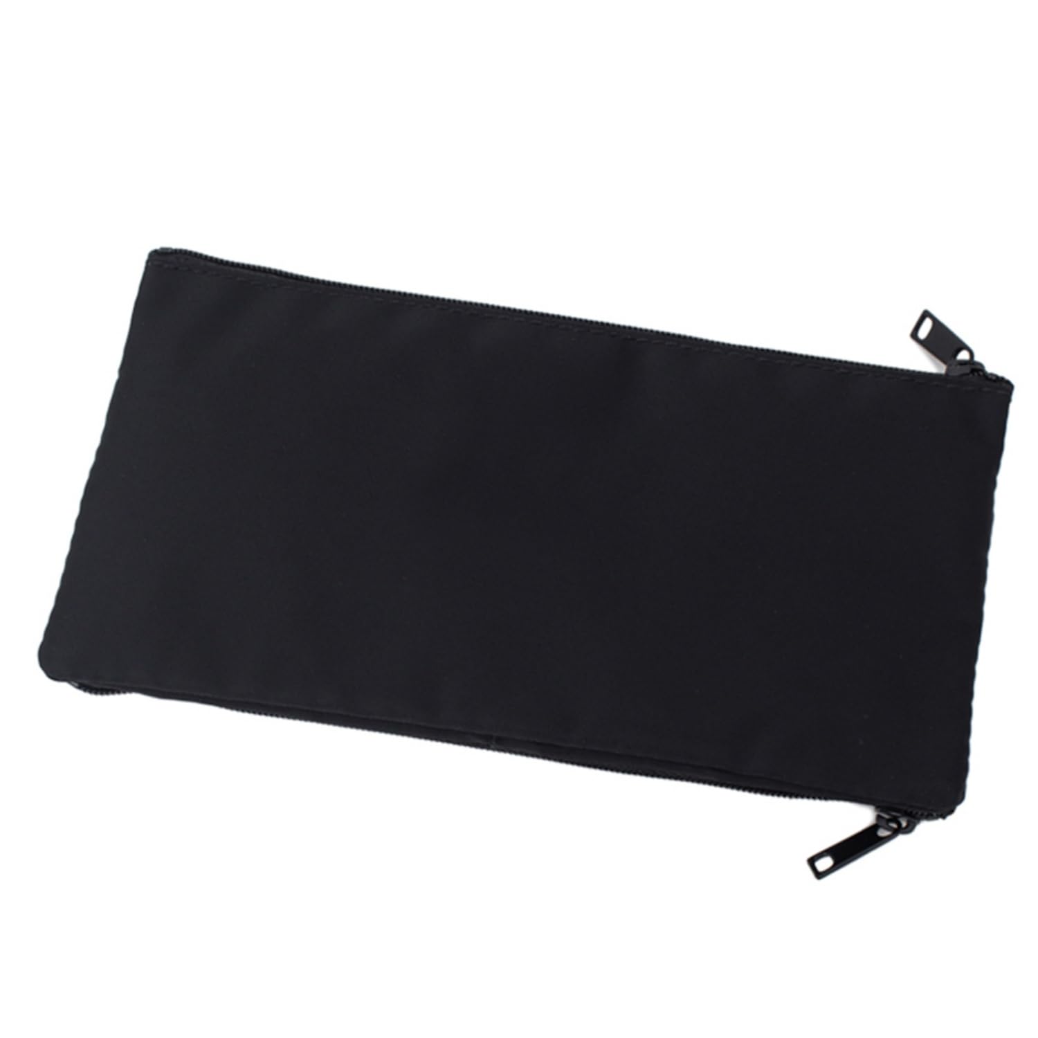 YONBEN Zipper Bags Company Security Bank Deposit Cash Coin Currency Pouches Check Bi-Fold Wallet Utility Coin Bag, Black-1, Simple