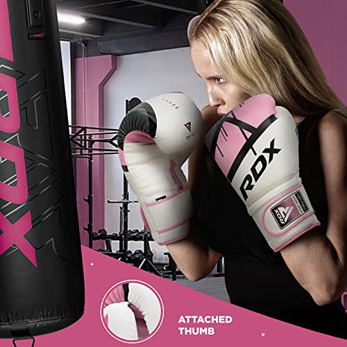 Image of RDX Boxing Gloves EGO, Sparring Muay Thai Kickboxing MMA Heavy Training Mitts, Maya Hide Leather, Ventilated, Long Support, Punching Bag Workout Pads, Men Women Adult 8 10 12 14 16 oz