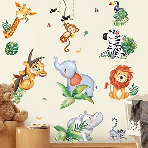 Vinilos decorativos animales selva 9 hojas 20x30 cm miniatura 3