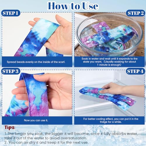Image of Geyoga Cooling Neck Wraps Cooling Scarf Wrap Bandanas for Summer Women Men Walking Riding Outdoor