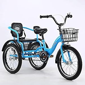 Volwassen Driewielers 16inch Trike Fiets Met Boodschappenmandje 3-Wiel Fiets Voor Recreatie Winkelen Heren Dames Fiets…