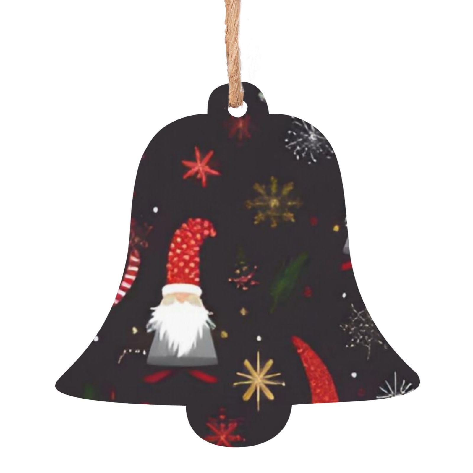 Christmas Decorate Christmas Wooden Ornaments Exquisite Handcrafted Wood Hanging Decor with Double-Sided Print, Perfect for Holiday Tree & Home Festive Decoration