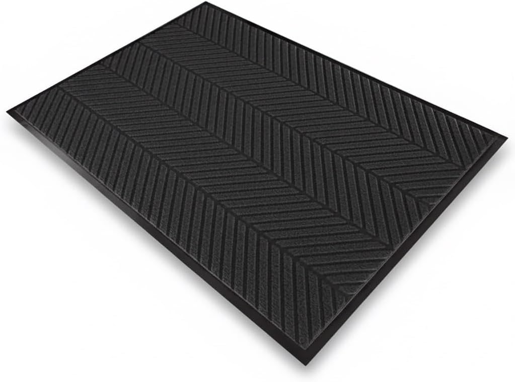 Front Door Mat,3'x5' Commercial Floor Mat Indoor Outdoor Entrance, Heavy Duty Welcome Mat, Rubber Backing Non Slip Doormat for Entryway, Large Entry Rug for Home Office Business Areas
