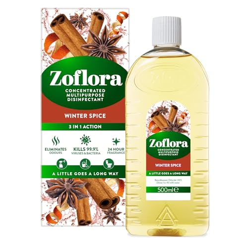 Zoflora Concentrated Disinfectant Liquid, Winter Spice Scent, 500ml