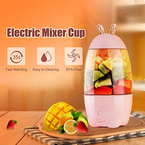 DECDEAL 330 ml Espremedor Elétrico Portátil Copo Misturador USB Recarregável Mini Liquidificador de