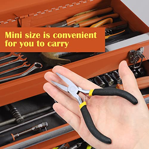Image of 4.5-Inch Flat Nose Jewelry Making Pliers - Duck Bill, Smooth Jaw, Wire Bending, Wire Straightener, Ring Opening, Precision Plier