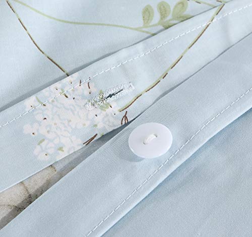 Softta King Size Vintage Hibiscus Flower Girls Bedding Set 3Pcs Duvet Cover Set 100% Egyptian Cotton Bedding Collection Mickey Blue Modern Reversible #TOP5