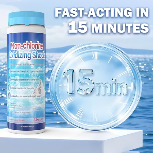 Image of 2LB Chlorine-Free Hot Tub Shock Oxidizer - SPA Pool Oxidizing Shock Water Enhancer for All Types - Gentle, Easy-to-Use Spa Treatment for Clear, Balanced Water