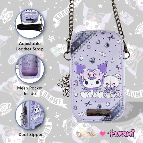 Image of Sonix x Sanrio Phone Pouch - Universal Smartphone Purse and Wallet, Crossbody and Shoulder Bag | Kuromi Pastel Bear