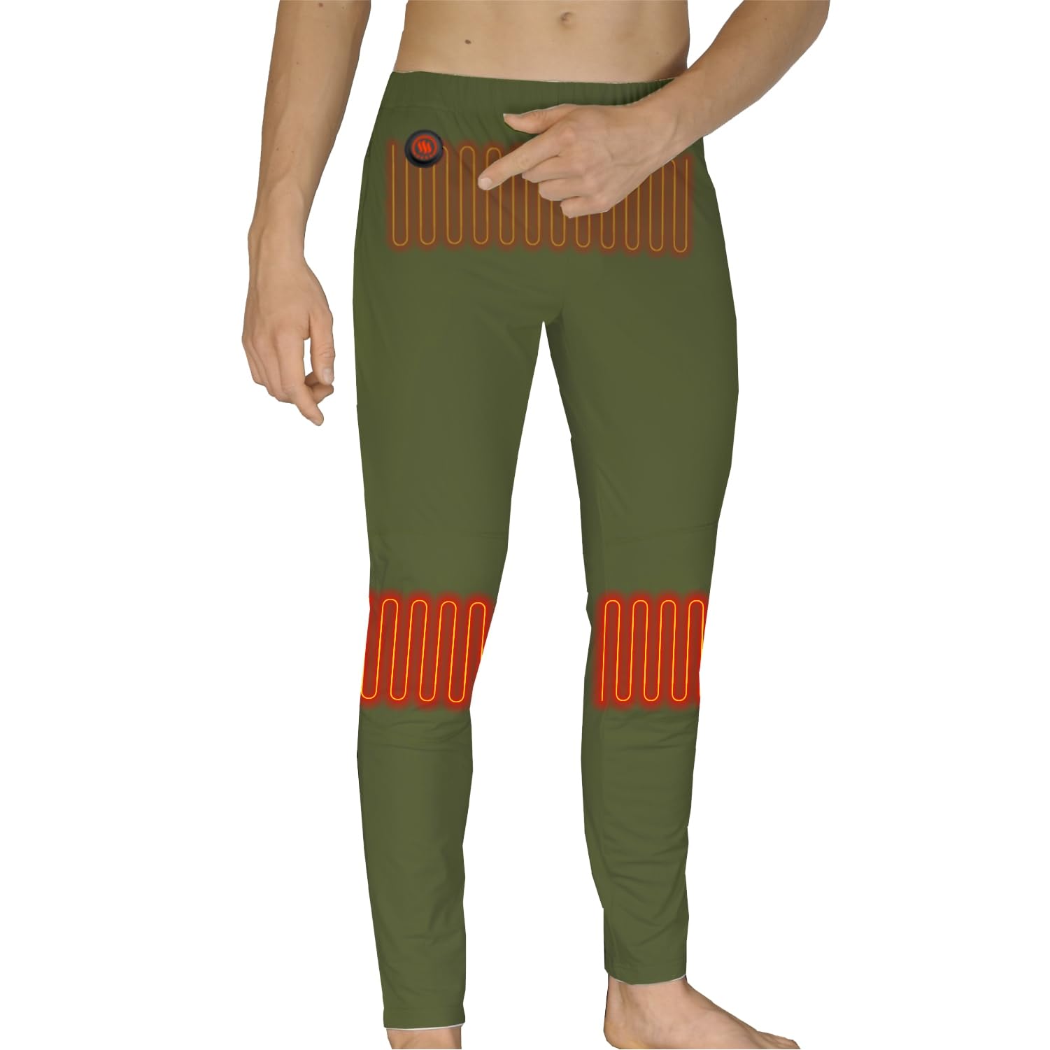 GP1 Pantalones Térmicos con Piernas Largas Batería Calentados, Tamaños S-XL