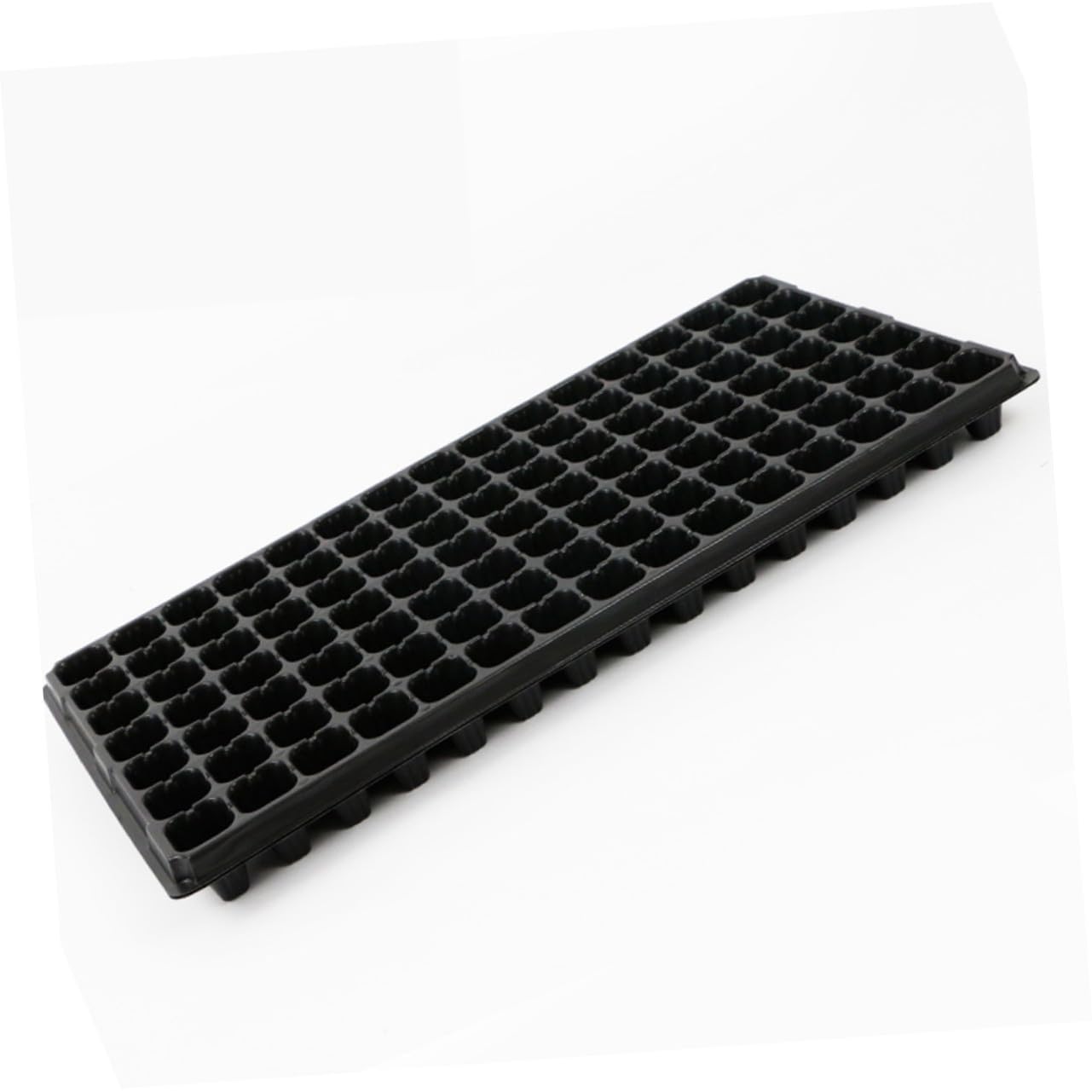 SUPVOX Set da 10 Vassoi per Germinazione in PVC Nero 105 Celle Forate, Promuove la Crescita Facile da Rimuovere per Giardinaggio Domestico e Fai da Te