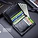 BULLCAPTAIN Large Capacity Genuine Leather Bifold Wallet/Credit Card Holder for Men with 15 Card Slots QB-027 (Black)