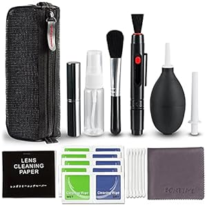 Andoer Professional Camera Cleaning Kit Lens Cleaning Kit with Air Blower Cleaning Pen Cleaning Cloth for Most Camera Mobile Phone Laptop