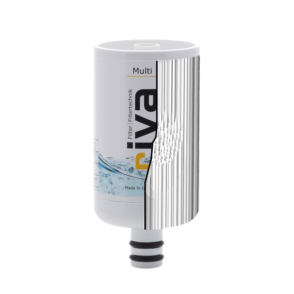 riva Multi Explorer Edelstahl mit GEKA-Anschlussset - Zertifizierter Wasserfilter für Reisemobil, Camping, Boot. Schützt vor Legionellen, Bakterien