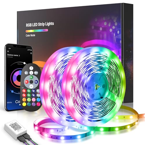 REVIEW: Nexillumi 20m LED Strip Lights, RGB Music Sync Color Changing ...