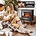 TURBRO Suburbs 20 in. Electric Fireplace Infrared Heater with Crackling Sound, Freestanding Fireplace Stove with Realistic Flame Effect, CSA Certified, Overheating Protection, Easy to Assemble, 1400W