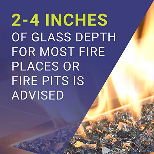 Image of American Fireglass 1 /4 inch Pacific Blue Fire Glass, 55 lb. Bag