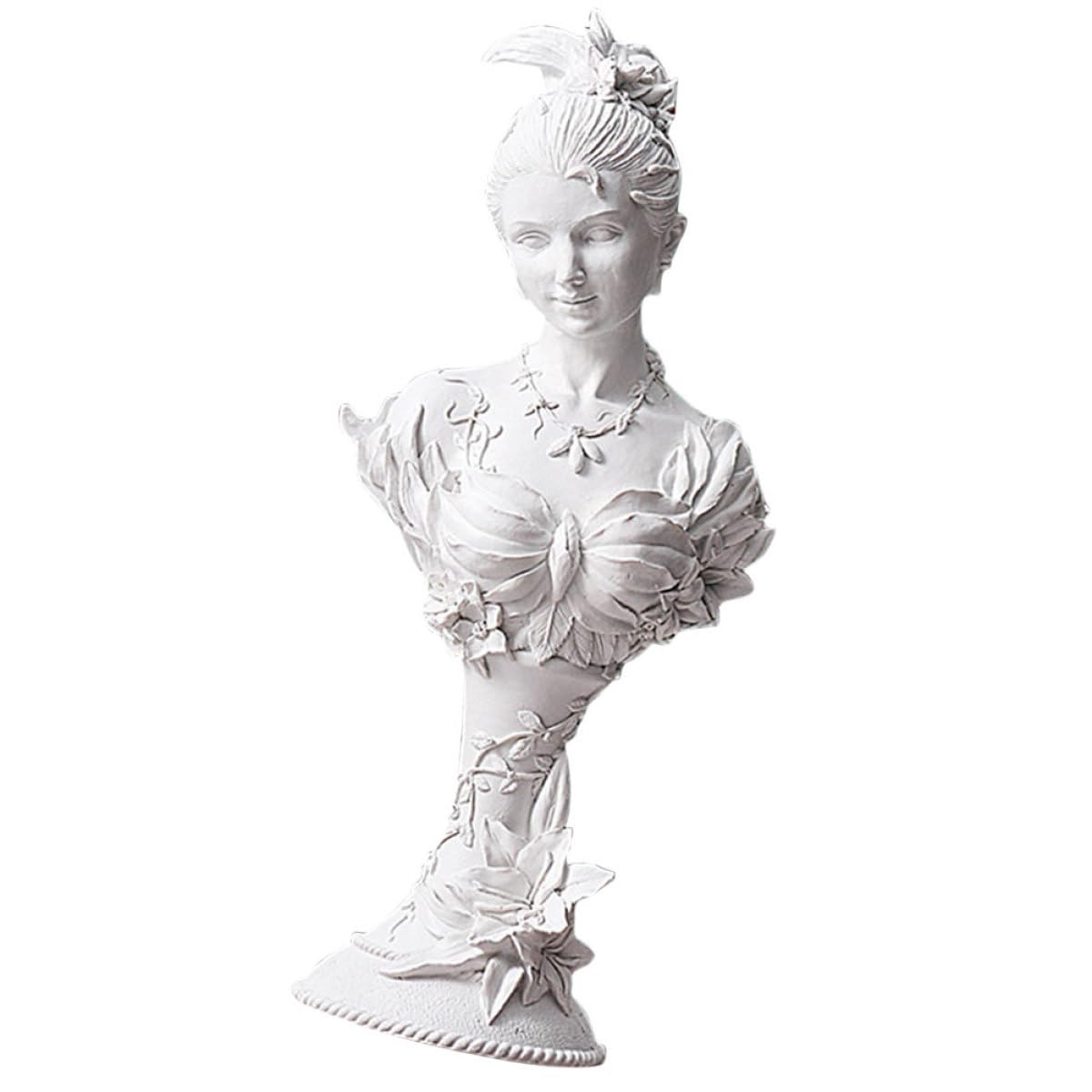 Weibliche Gartengöttinnen Statue aus Kunstharz Elegante Büroskulptur Filigrane Wohndekoration für Innenräume und Geschenk