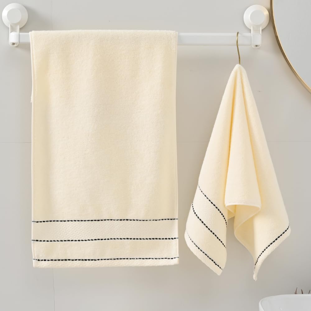 White Hand Towel Set of 2 Ultra Absorbent 100% Cotton Towels Super Soft Lightweight Decorative Bath Hand Towels for Bathroom Kitchen 13 x 29 Inch - Image 7