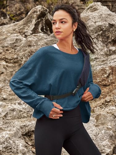 Image of Panadila Womens Open Back Workout Tops Long Sleeve Shirts
