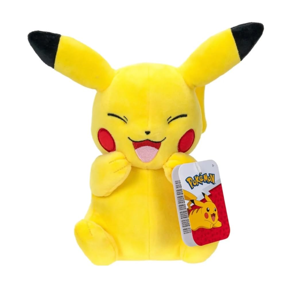 Pokémon 8-Inch Pikachu Plush - Adorable, Ultra-Soft, Plush Toy, Perfect for Playing & Displaying - Gotta Catch ‘Em All