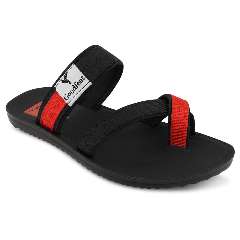 Image of Men's Slippers | Stylish & Comfortable Flip-Flop Slippers for Men | PU Material | Slip Resistant | Durable & Lightweight One Toe Slipper for Man | Chappal for Daily Use (GF-6001)