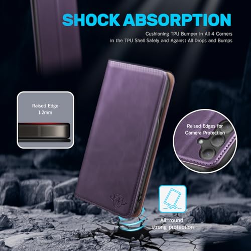 Housse Samsung S25 avec support et porte-cartes violet