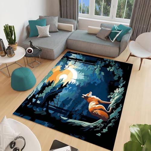 Moquette douce renard 3D 140 x 200 cm avec support caoutchouc antidérapant - 5