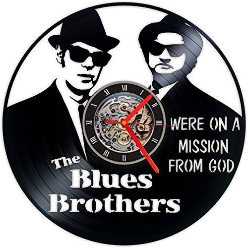 Blues Brothers Vinyl Clock Wall Clock Mission from god Clock Vinyl Record Clock Birthday Gift Clock Vinyl Circle Wall décor Unique Gift
