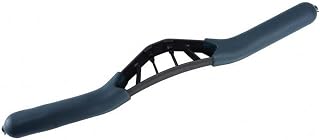 Open Lattice Padded Rower Handle Streamlined Double Grip Handle, Sea Blue