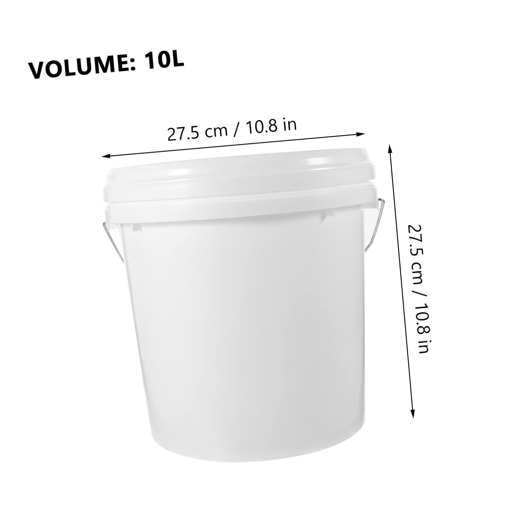 Cubo de Pintura Vacío de 10 litros Blanco Hdpe con Tapa