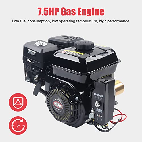 4-Stroke Gasoline Engine 210cc 7.5HP Gasoline Engine Manual/Electric Starter Single-Cylinder Air-Cooled Gasoline Engine Kart Engine for Generator Lawn Mower Compressor - Image 6