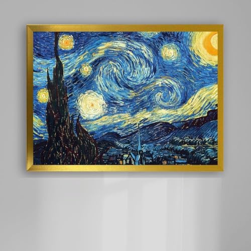 Atlas Sanat Galerisi 20 mm Çerçeve; Mat Pvc Kaplamalı, Fotoğraf Puzzle Belge Çerçevesi, Beyaz, 33x48/34x48/35x50/48x68/50x70 cm, Yatay/Dikey Asılabilir (Altın, 48x68), Poliresin