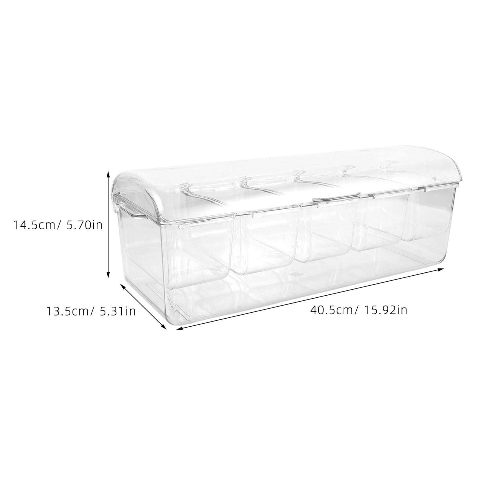 Zerodeko Contenitore Grande Plastica 5 Insalata per Scomparti | Casa e Picnic, Separazione Interna, Trasporto Pratico, Mantiene le Insalate Croccanti
