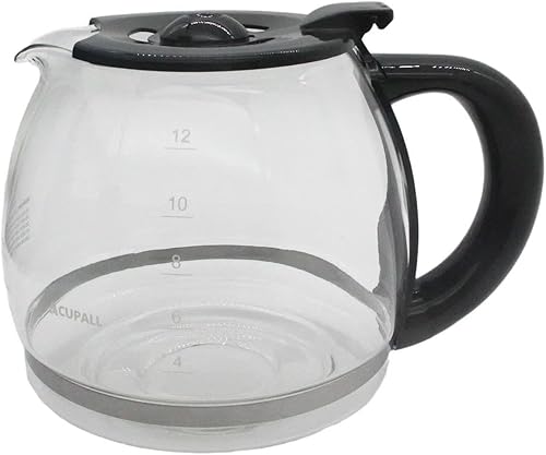 Miniatura 1 de CUPALL 12-CUP Coffee Pot Replacement Compatible with Black and Decker Coffee Maker carafe Black Handle