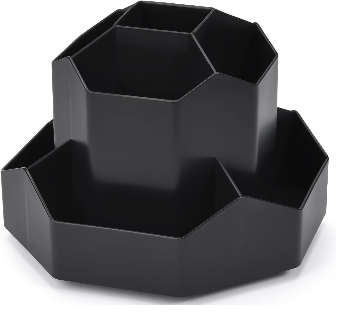 FRETONBA 360° Rotating Pen Holder, 9 Slots Pencil Pen Pot for Desk Cute Stationery Supplies Organiser