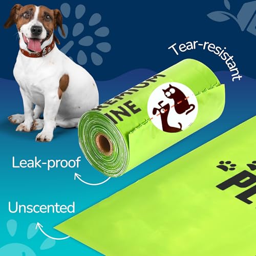 Image of Pet N Pet 360 Counts, Unscented Dog Poop Bags Rolls, 41% Plant Based & 59% PE Poop Bags For Dogs, 24 Rolls Extra Thick Dog Waste Bag, Doggie Poo Bag