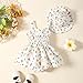 Toddler Baby Girl Summer Clothes Halter Floral Romper Dress Backless Outfits with Hat 18-24 Months White