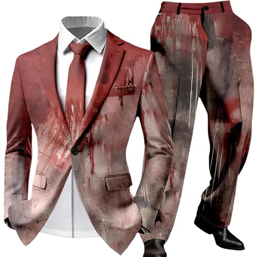 Déguisement Halloween homme rouge taille M imprimé sanglant
