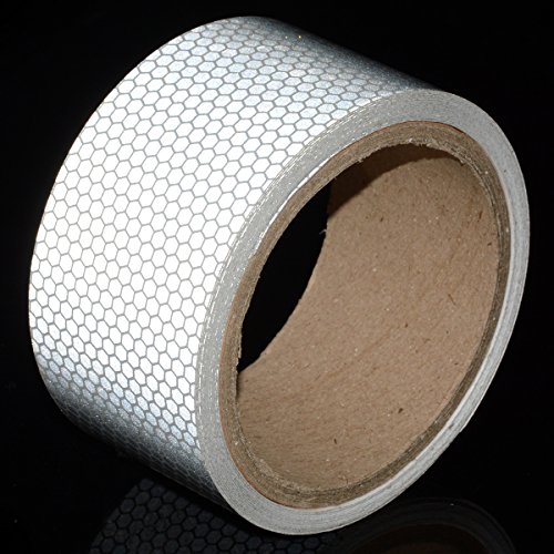 Brightplus High Intensity Safety Tape Reflective Tape Auto Car Silvery White Adhesive(2" X 15') #TOP1