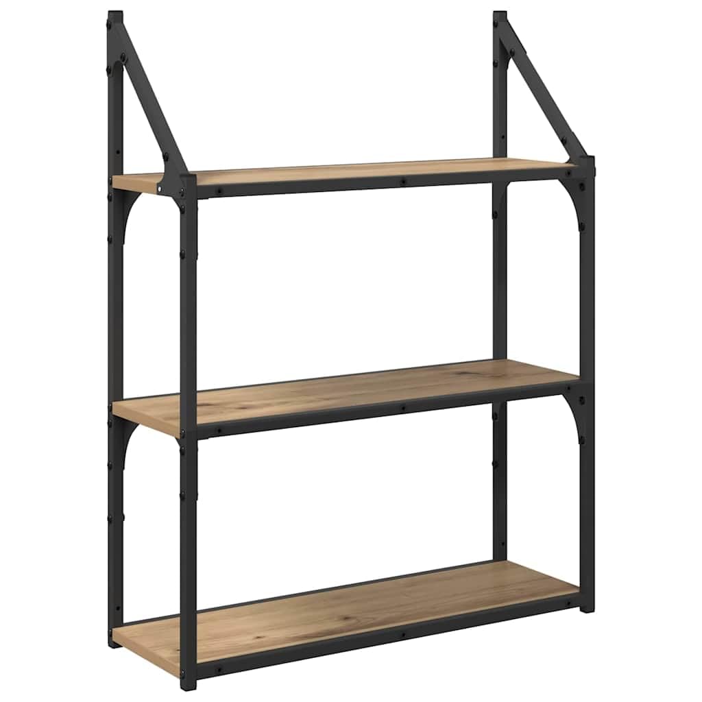 Étagère murale chêne artisanal pour optimiser petits espaces
