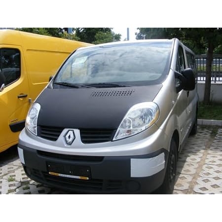 Bonnet Bra Für Transporter Auto-BRA Steinschlagschutz Für Trafic Primastar Vivaro (2001-2014) – Schwarz, Kunstleder Tuning Schutzhaube Schwarz