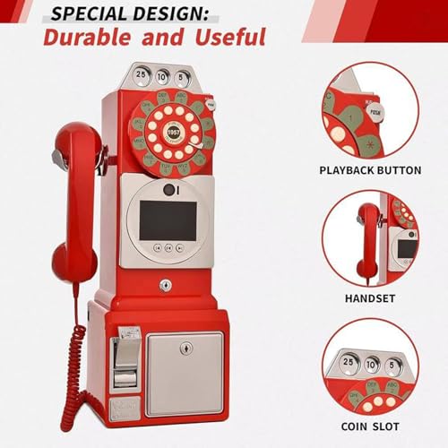 Libro degli ospiti audio video personalizzato con registrazione dell'obiettivo, ornamento antico del telefono per occasioni memorabili