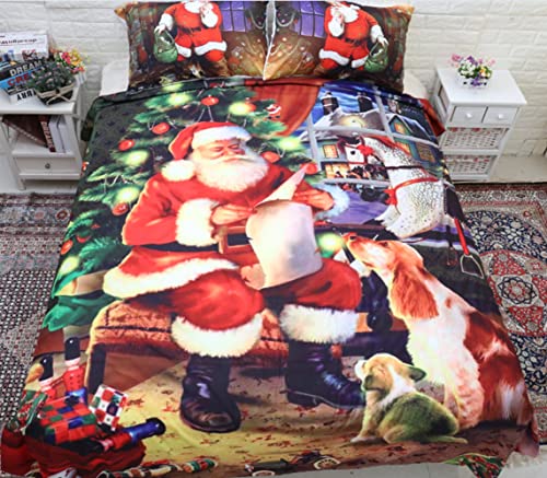 FIZZOQI Babbo Natale, slitta, renna, motivo fiocco...