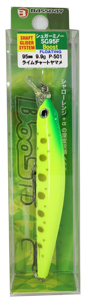 BassdaySugar Minnow SG 95F Boost Floating Lure 9.9 Grams P-501 (1159)