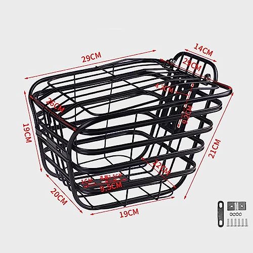 Front Mounted Bike Basket for Shopping and Commuting, Black Flat Tube2