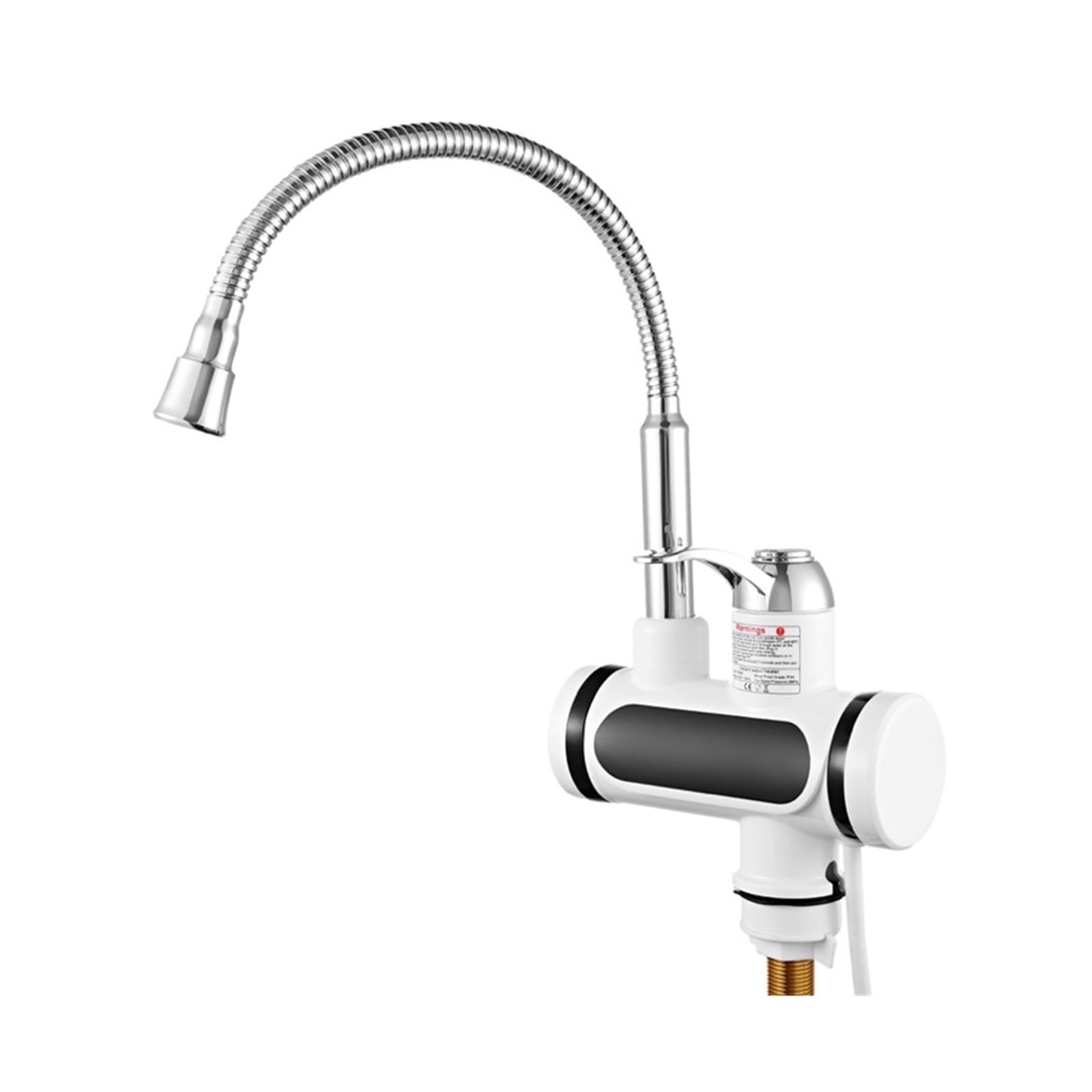 LNHHG Instant Electric Water,Heater Rapid Heating Basin Faucet Kitchen,Tankless Hot Water Tap With Temperature Display(A)