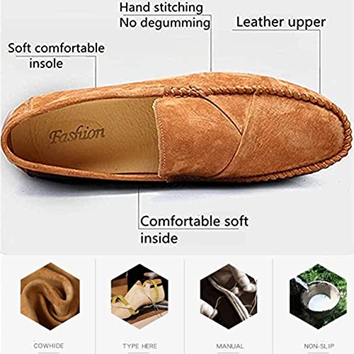 Men Suede Driving Comfort Loafers Brogue Casual Walking Flat Moccasin Business Classic Dress Boat Shoes2